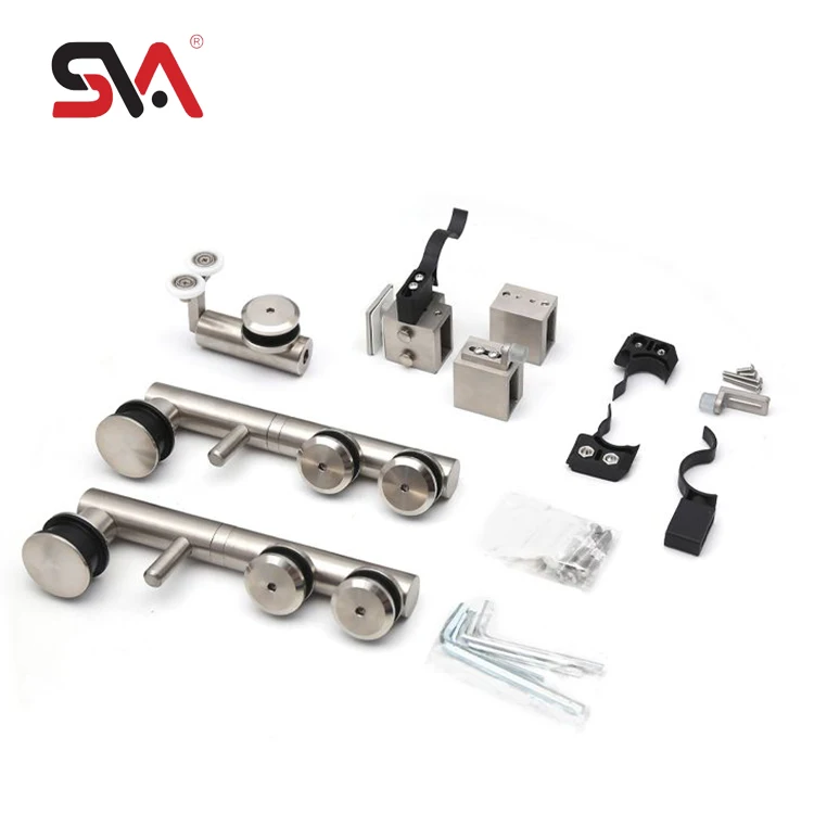 Mexico Modern Stainless Steel Shower Enclosure Small Size Folding Corner Frameless Sliding Glass Hardware Bathroom Application
