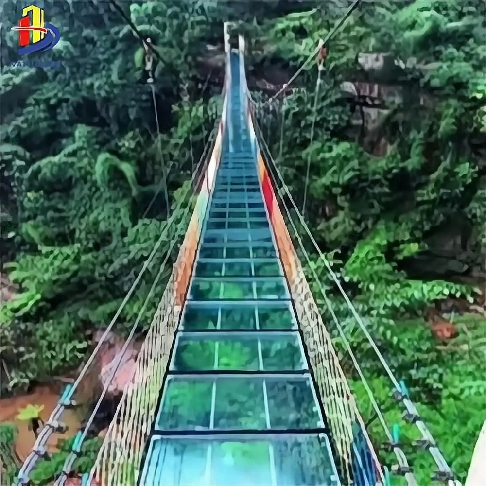 Excellent strength safety laminated walkway glass walk on laminated glass bridge