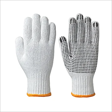 Colorful Cotton Knitted Safety Gloves PVC Dotted Protective Cotton Gloves for Women