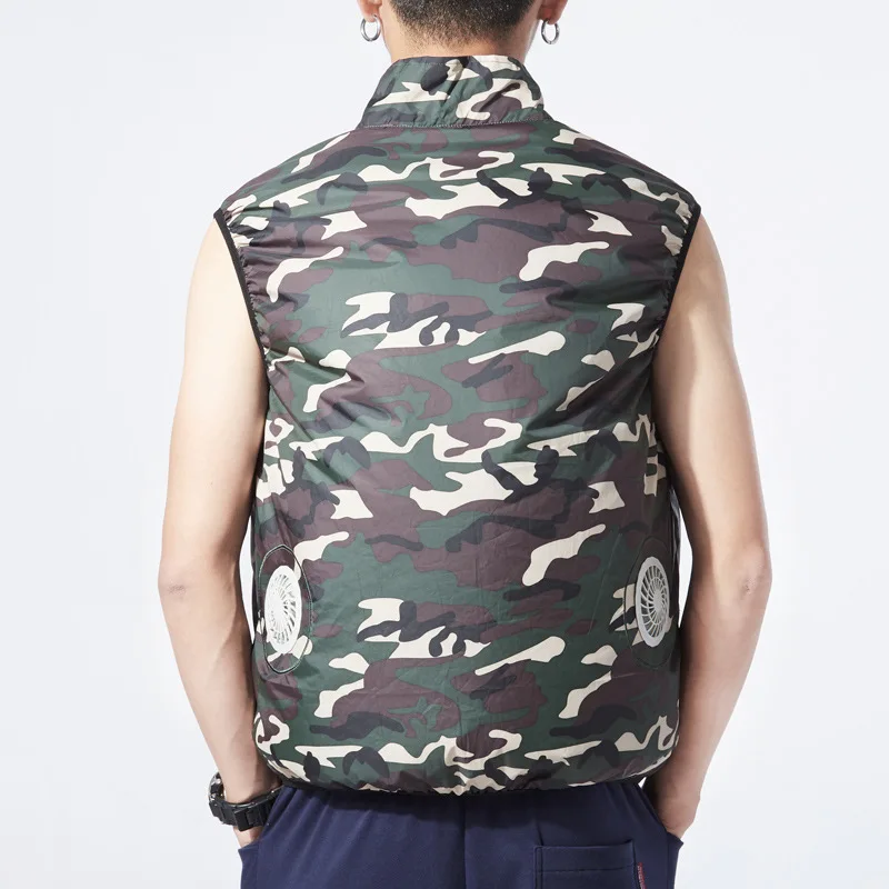 Летний охлаждающий вентилятор ANSZKTN, одежда с USB-логотипом на заказ, жилет для рыбалки, пешего туризма, кондиционера для мужчин и женщин