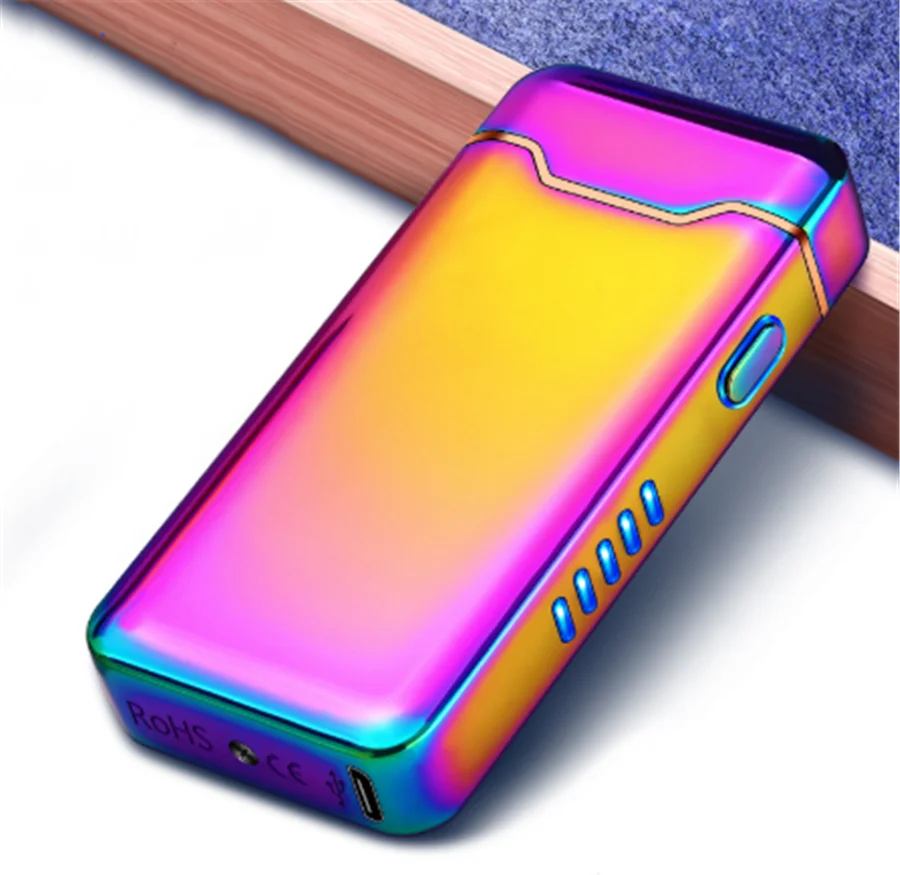 High Capacity Power Electric Lighter Usb Rechargeable Power Display Pulse Lighter Double Arc Cigar Plasma Led Lighter