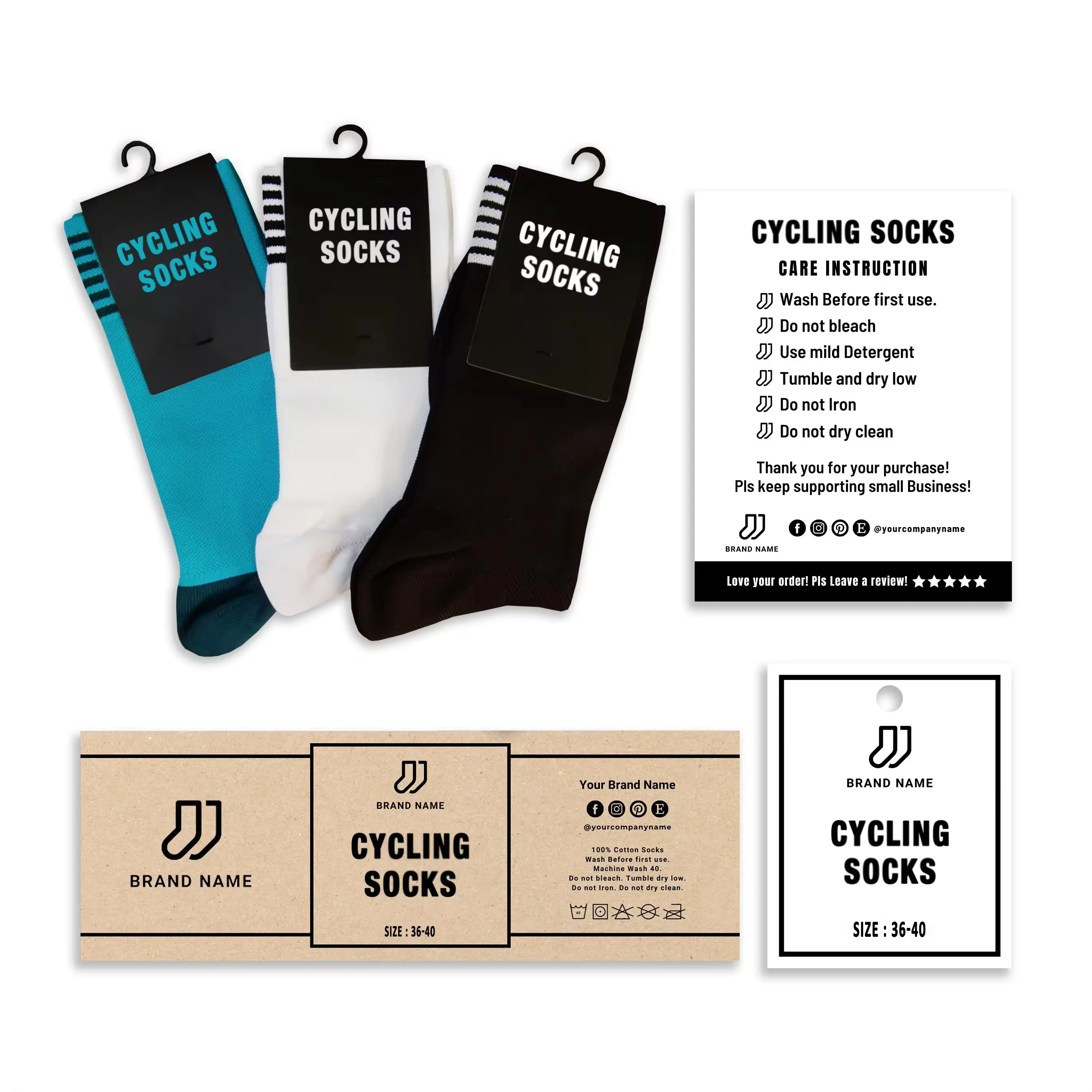 Cycling Socks Athletic Crew Running Bicycle Socks Mens Womens Hiking Workout Climbing Sports Riding Bike Socks