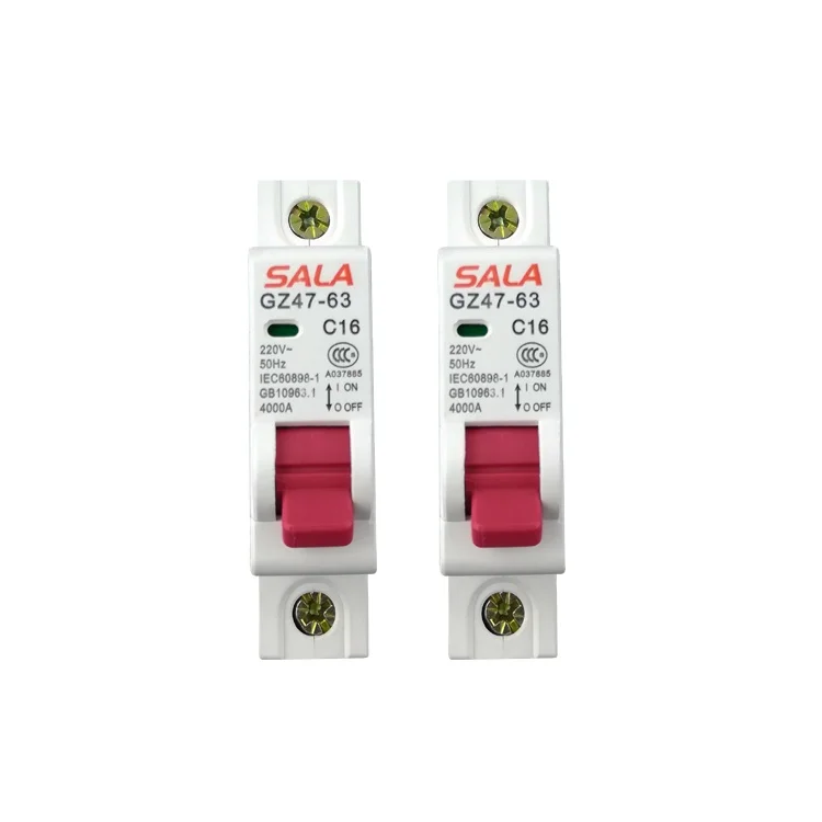  Electrical single pole mcb breaker DZ47-63 mini