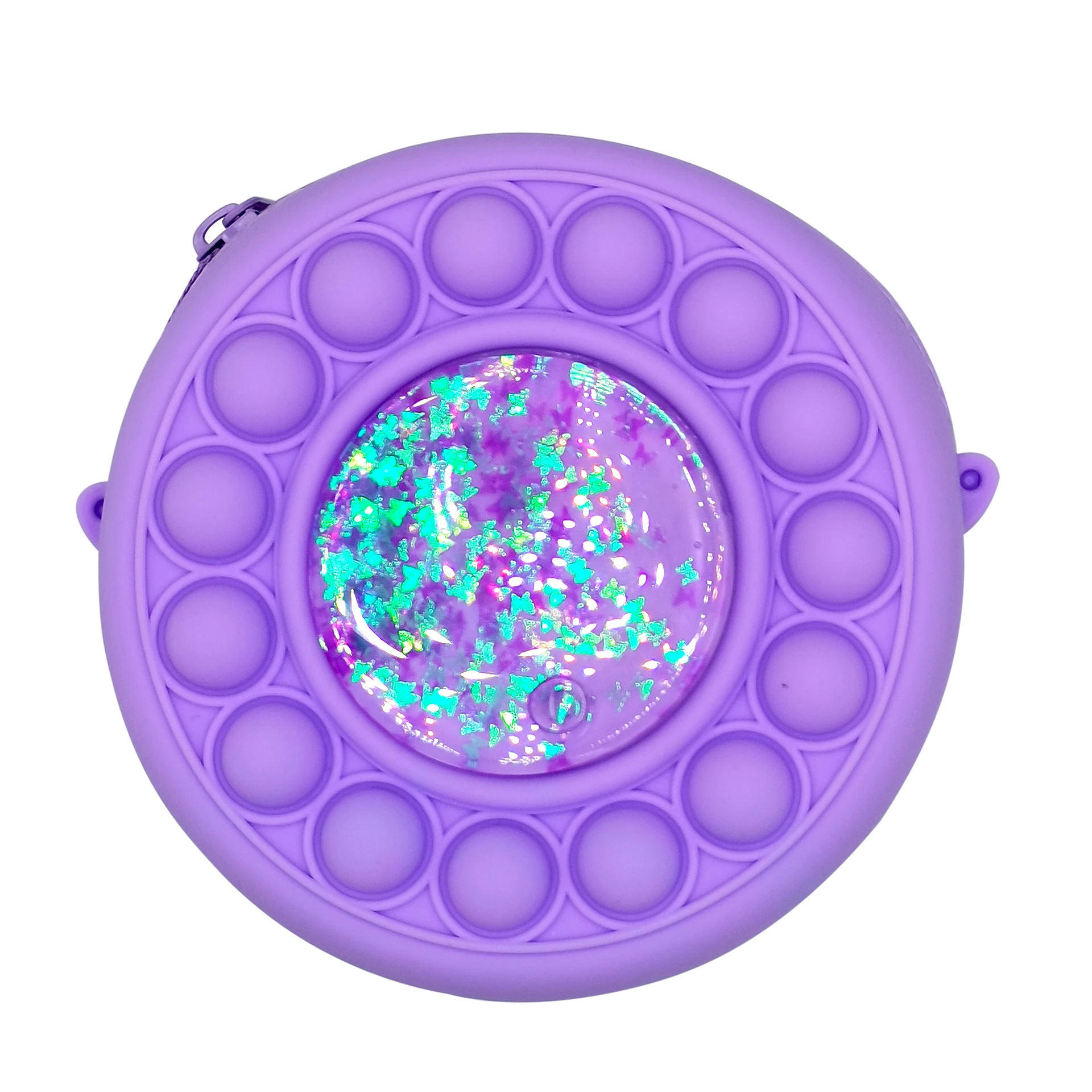 Children Educational Toys High Quality Silicone Push Popping Bubbles Fidget Toys Quicksand Design Funny Coin pouch bag Toy