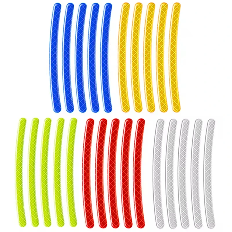 3D Car Tire Wheel Hub Ring Sticker Motor Auto Outdoor Custom Logo Reflector Car Wheel Rim Warning Reflective Stickers