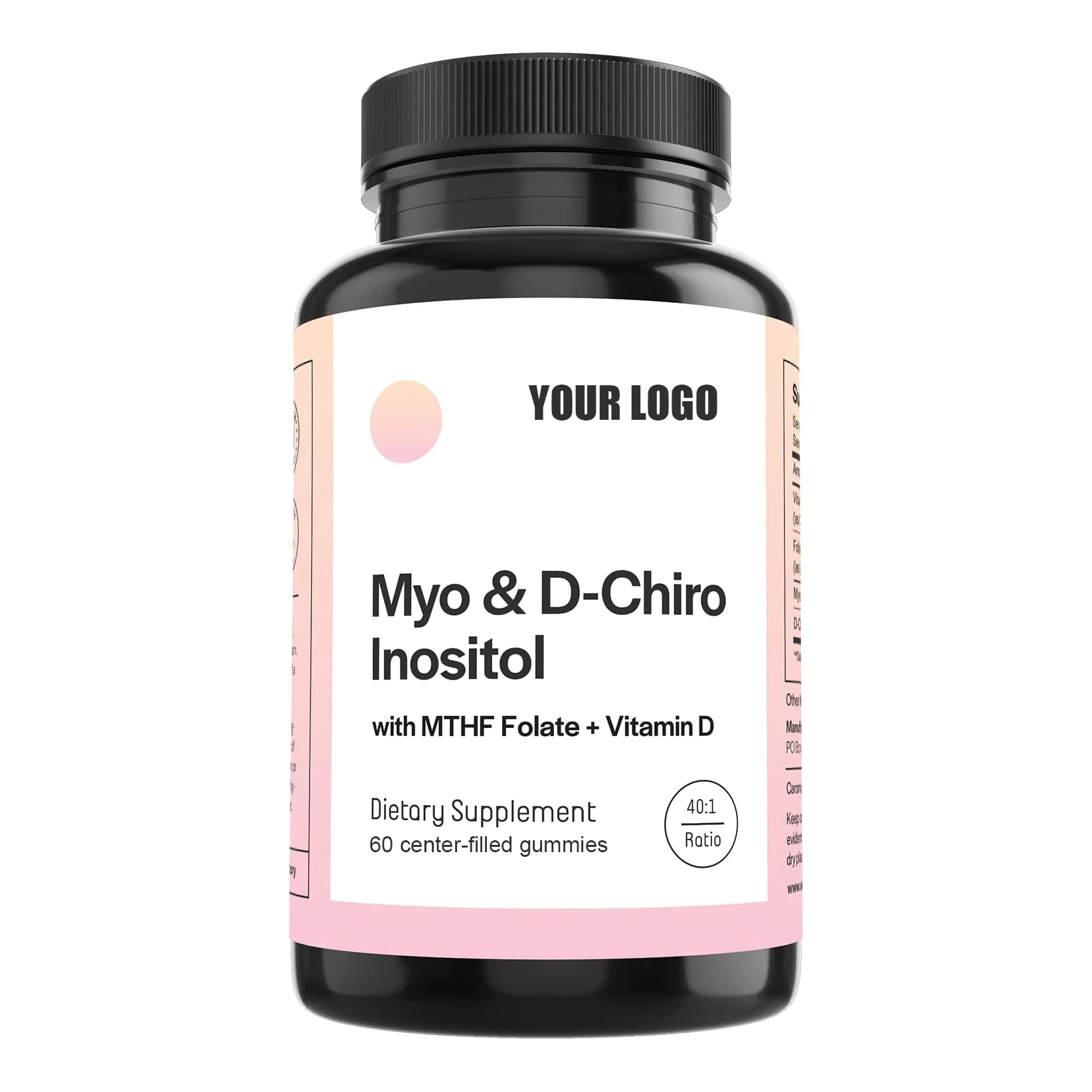 Myo-Inositol gummies D-Chiro Inositol center-filled gummy Support for Ovarian Function Fertility Supplements for Women