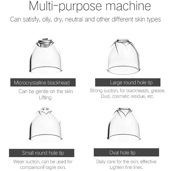 Hot sell Blackhead Vacuum Remover Facial Pores Cleaner Suction Blackhead Extractor instrument microdermabrasion whiteheads