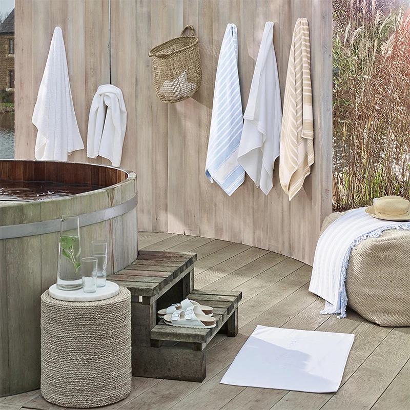 Оптовая продажа, пользовательский Жаккардовый Логотип, нескользящий белый Хлопковый махровый коврик для ванной для отеля, спа, ванной