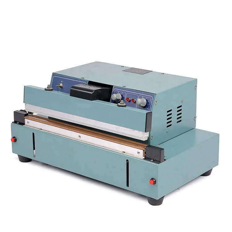 FKR-450 chemical materials food industrial sealer aluminum body semi-auto table sealing machine