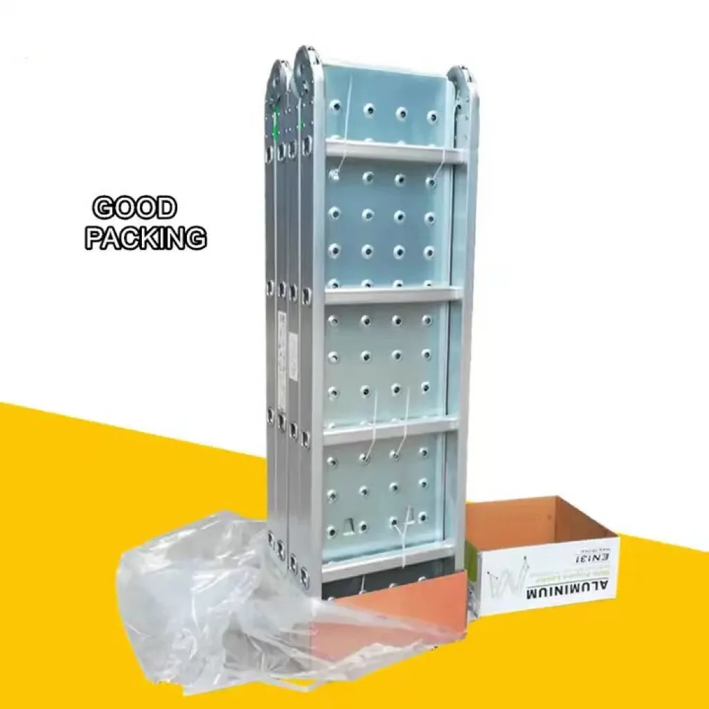 Professional use of aluminum multifunctional folding ladder large hinge multi-purpose ladder