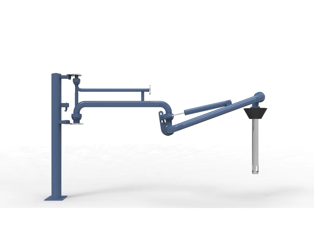 top loading arm truck loading unloading supplier on the side or on the rear of the tanker