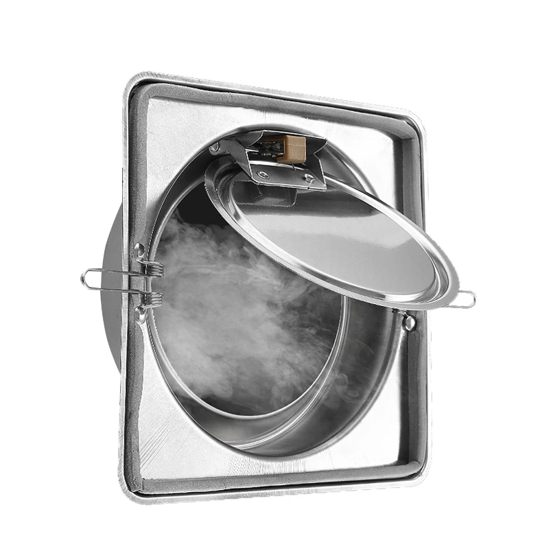 Kitchen Range Hood Exhaust Flue Anti-Odor Fire Valve Check Valve
