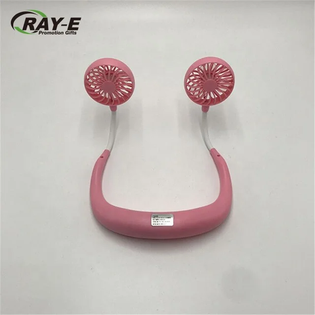 2019 New hot selling Mini Hands Free Neck Lazy Fan USB Sports Fan Outdoor Portable Wearable Sports Fan