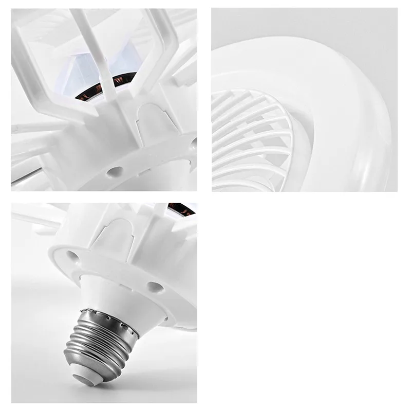 250*120mm 220V Modern LED Remote Control Ceiling Fan with White Light Home Living Room Three-Color Fan & Light