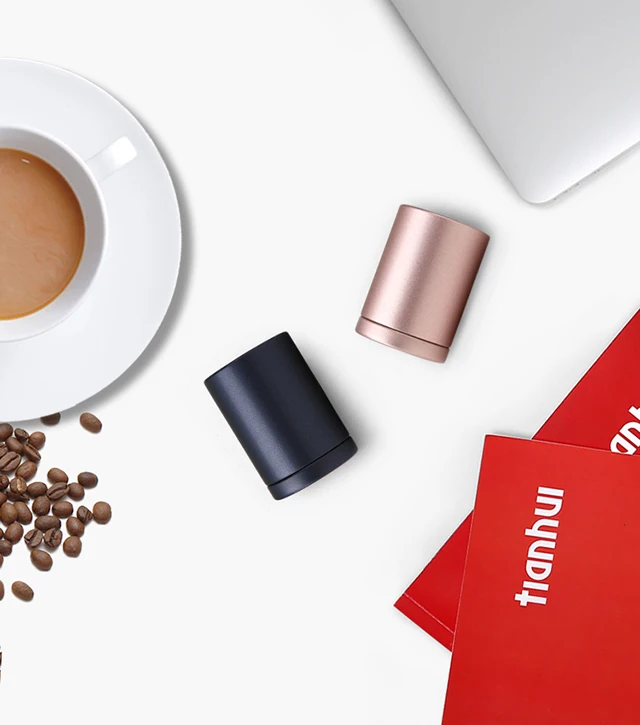 Small Round Matcha Storage Packaging Coffee Containers Tea Metal Tin Can