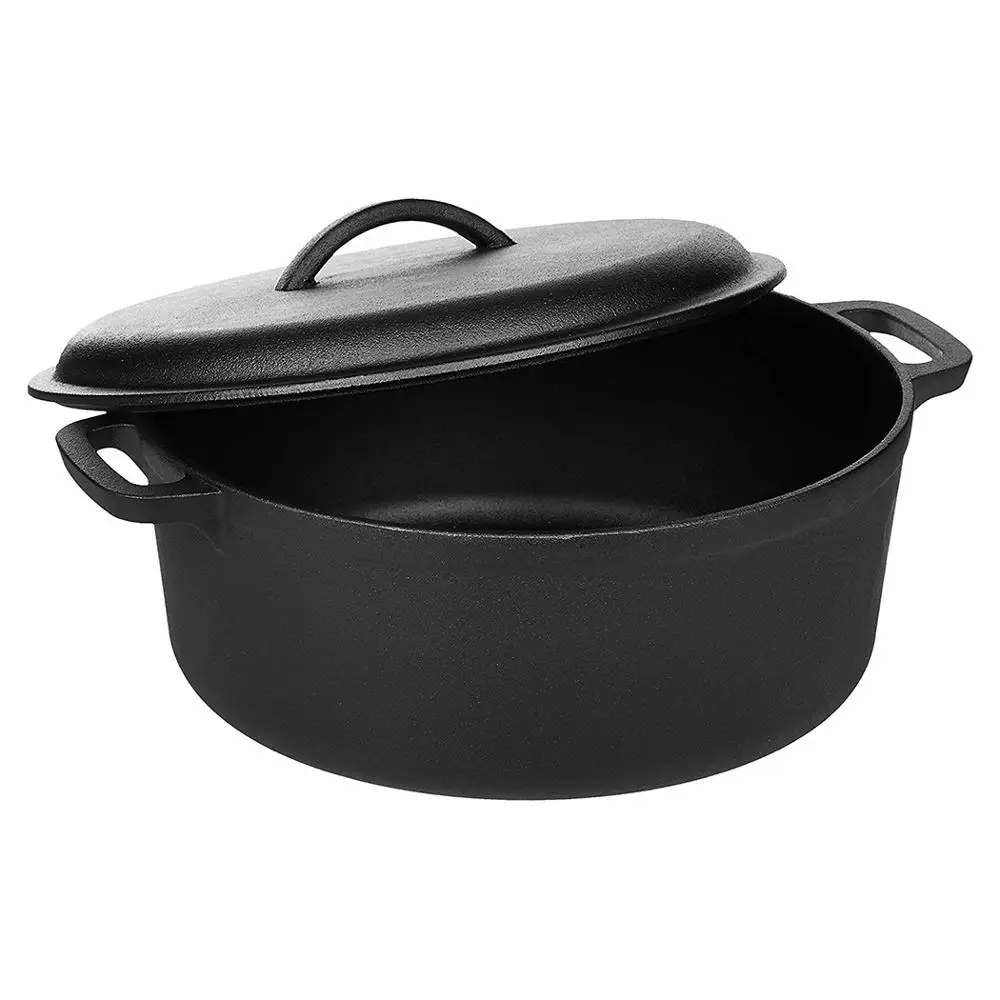 Pre-seasoned Cast Iron Camping Dutch Oven,Outdoor Cookware
