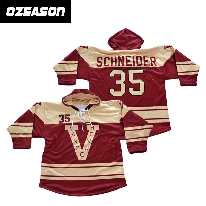 100% polyester hockey jerseys made in china custom logo men sublimated ice hockey jersey hoodie