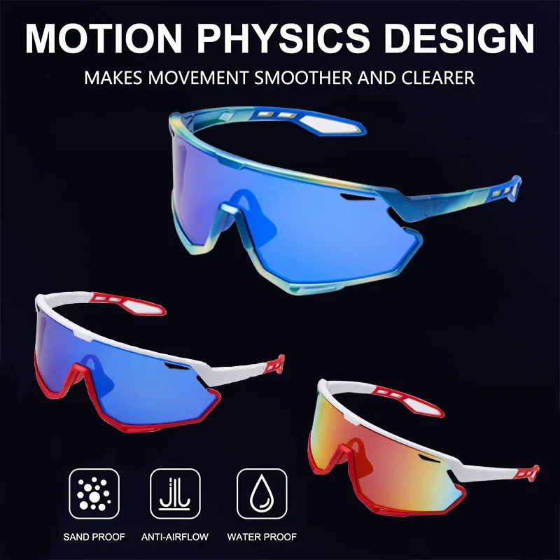 Outdoor Sports Glasses Fashion Anti Glare Anti UV PC HD Lens Cycling Glasses For Men Women Running Mountaineering Cycling