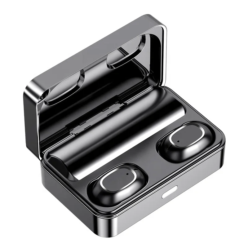 TWS Rectangle Box Earbuds Chip Touch LED Display Wireless Black Electronics Ear Pods Game Headphones Earphone