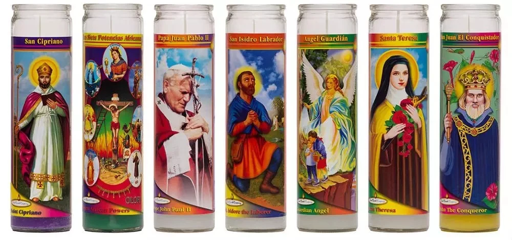 Church paraffin wax 7 day candles clear plain glass 5 to 7 day chakra white or color candle