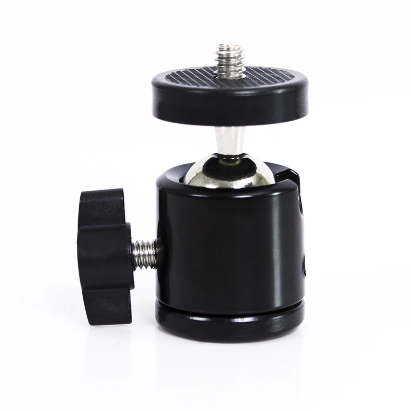 RAQ29 Stainless Steel Gimbal Ball Head Tripod Ball Head with Hot Shoe Mount Adapter Bracket for Camera Tripod