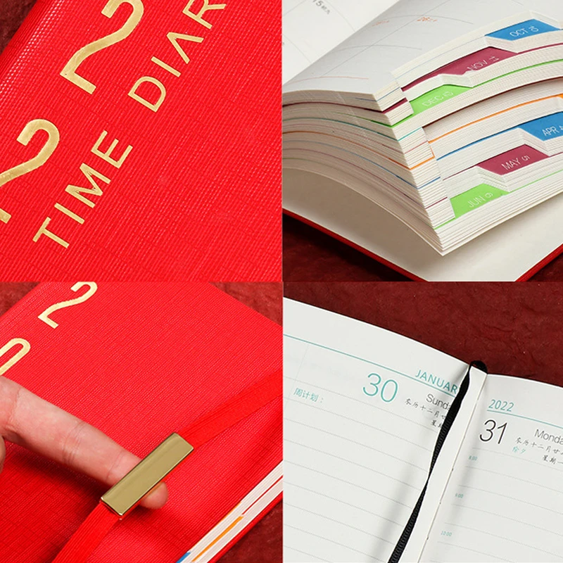 Высококачественный ежедневник 2022, ежедневник на заказ, подарок, ежедневник из искусственной кожи с логотипом на заказ, записная книжка с ручкой
