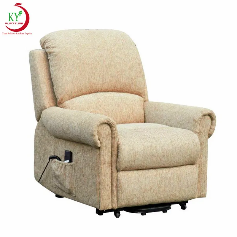 JKY Furniture Single Recliner Chair Leisure Chair Relax Sofa Chair with Manual and Fabric Modern for Living Room and Home 5 Pcs