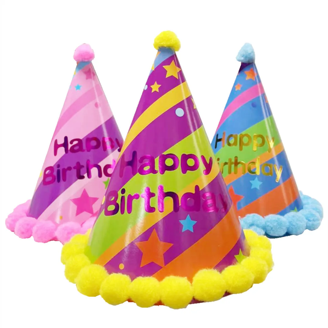 Custom Wholesale Multi Colors Funny Hats Mix Festival Carnival Party Hat party cone hat
