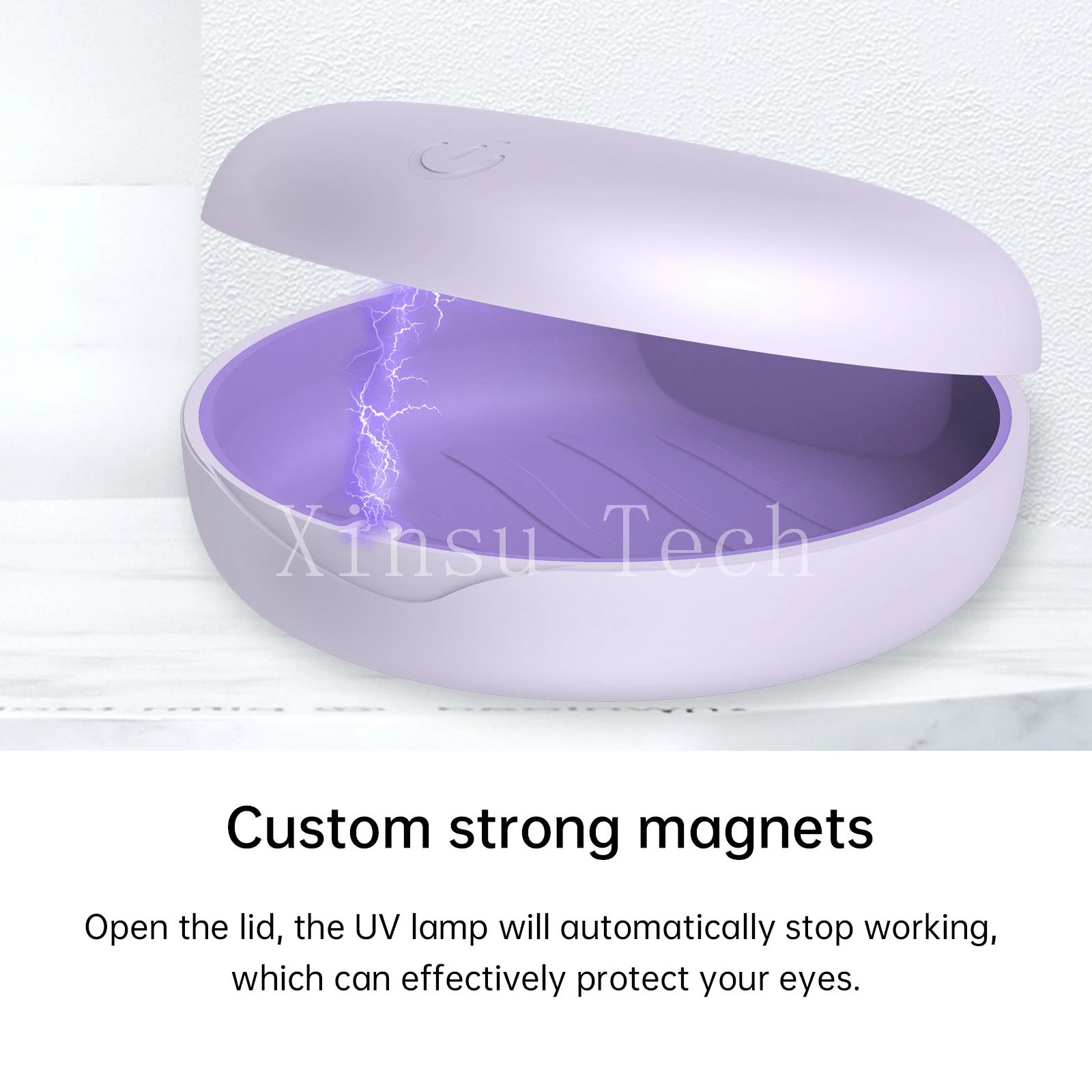 Orthodontic Retainer Case,UVC Brace Sterilizer Box, Invisible Brace Slim Battery Powered for Invisalign Aligner Retainer Holder