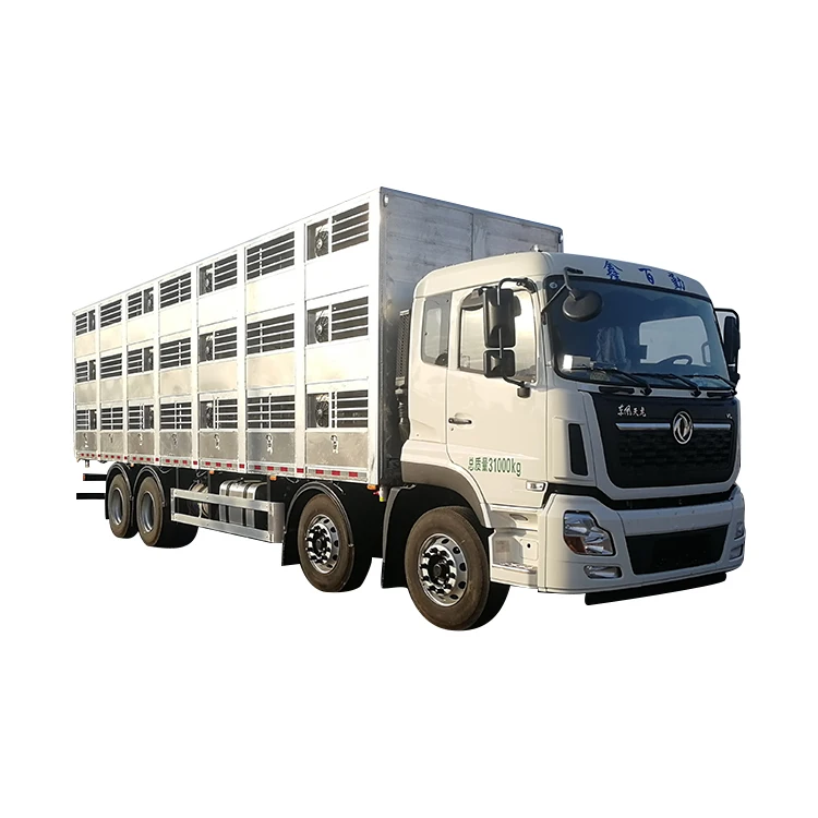 Dongfeng 465 лошадиных сил 9 6 m 8x4 Алюминий 3 полы на выбор домашнего скота птицы свинья грузовик для перевозки животных с