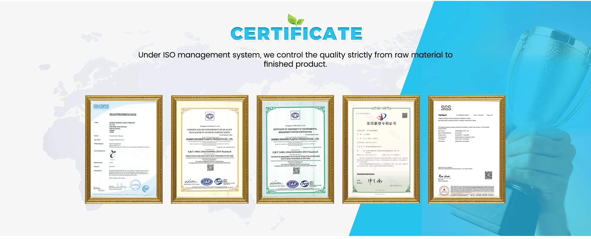 100% PLA биоразлагаемые пакеты для кукурузного крахмала Компостируемый пакет упаковки одежды с самоклеящейся краной
