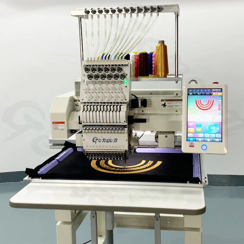 Thick Heavy Frame Commercial Computerized Embroidery Machine 1 Head 12 15 Needles Embroidery Machine with Cheap Price