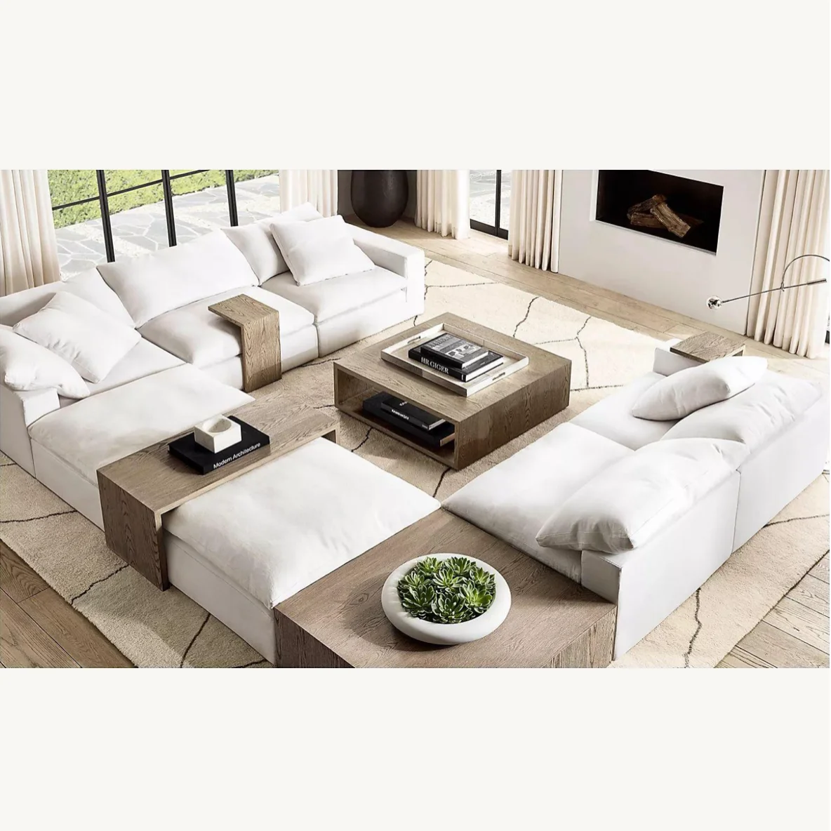 Sassanid Simple innovative products Modern American style High-end Comfortable Living Room Fabric Modular Sectional Sofa Complex