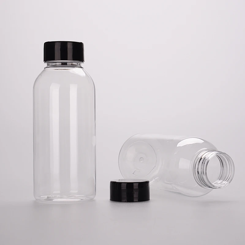 NEW 13oz 400ml PET Plastic Packaging Beauty Transparent Beverage Milk Coffee Juice Empty Bottle With Cap