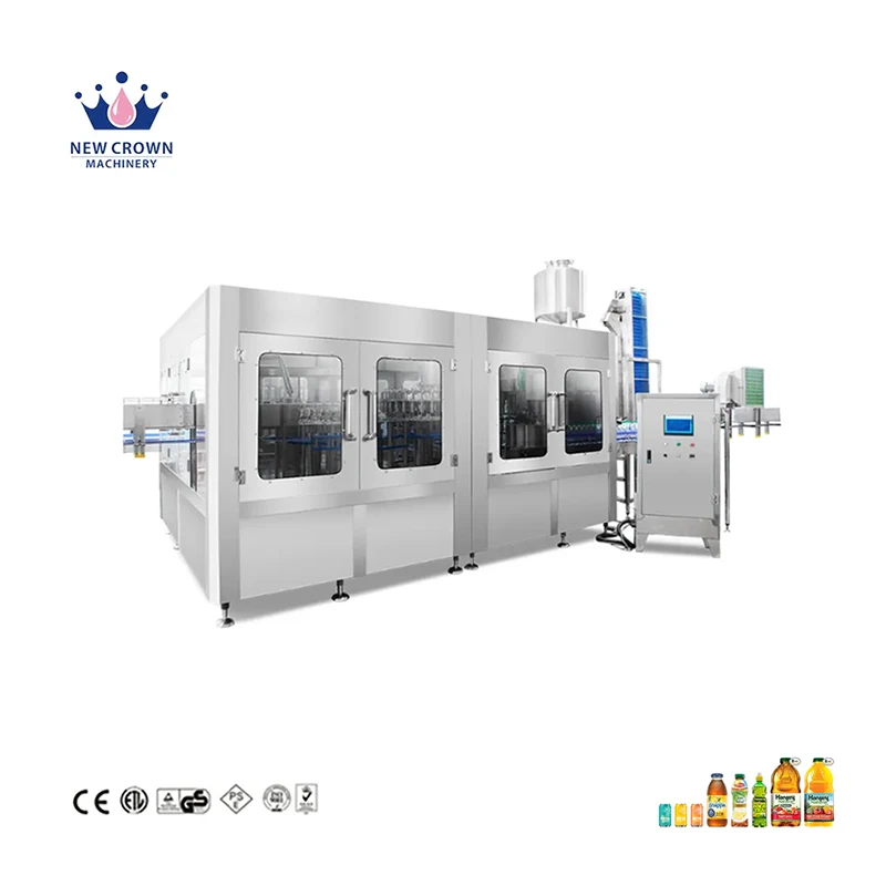 NEWCROWN полностью автоматическая 2000 ~ 24000bph машина для наполнения бутылок фруктового сока на заказ