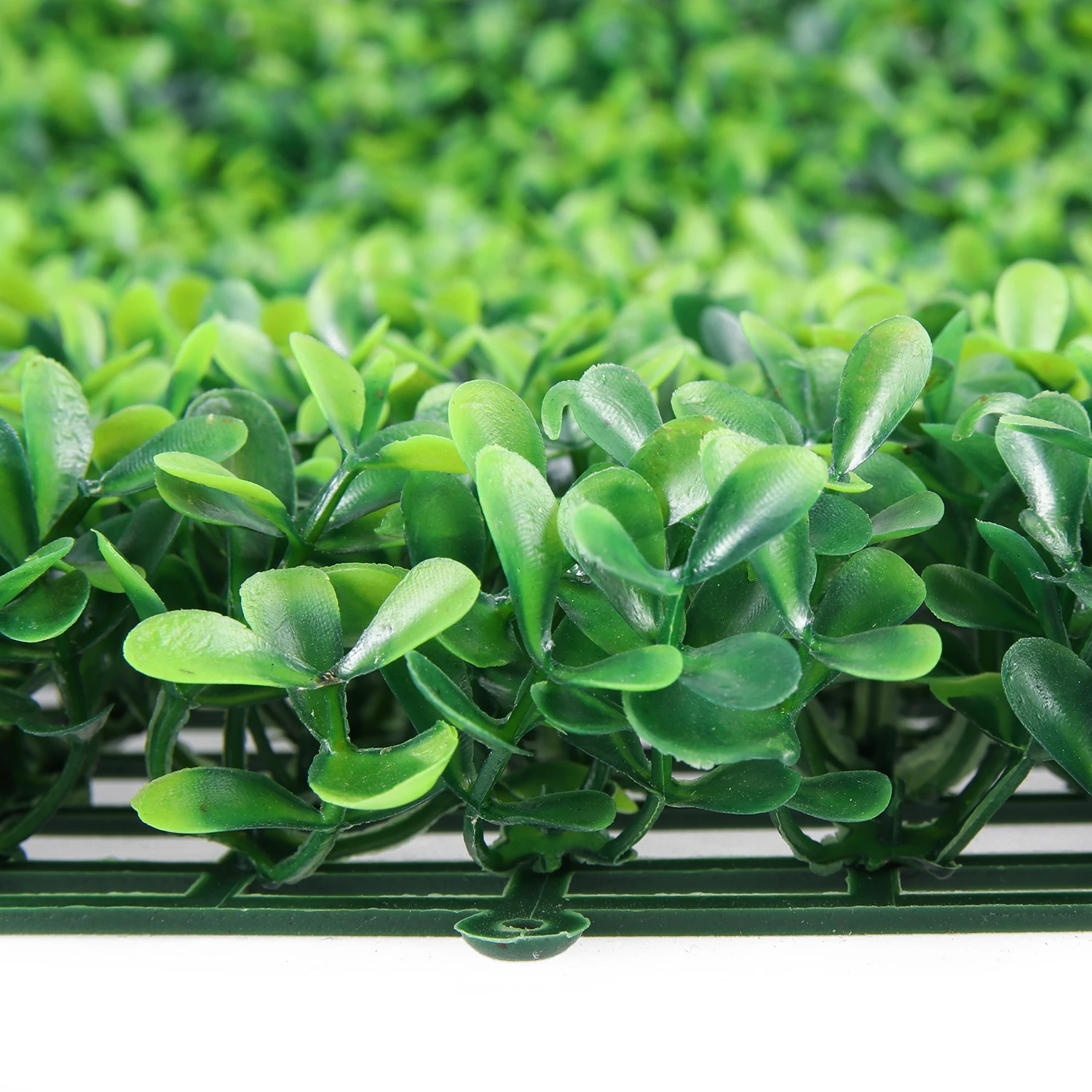 P7 Uv Protection Faux Plant Green Leaves Panel Boxwood Hedge Artificial Grass Wall for Garden Wedding Decor