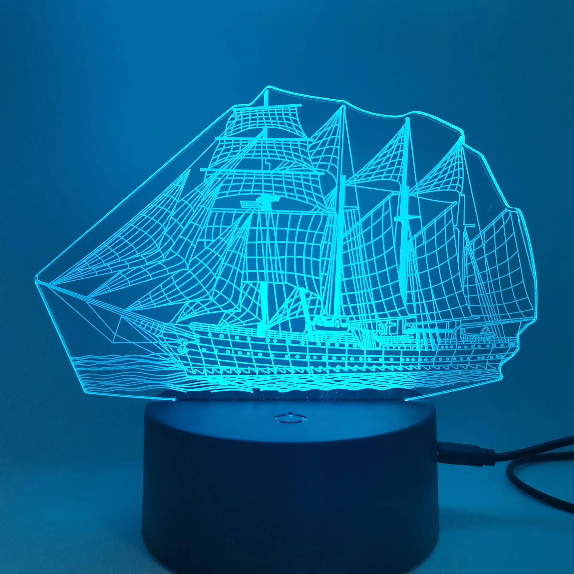 Personalize Custom Anime Vision illusion Decor Smart Touch Table LED Lamp Galaxy 3D Acrylic Night Light for Gift