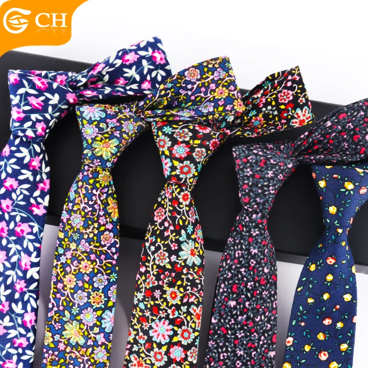 Chinese Good Quality Brand Manufacturers Wholesale Casual Colorful Floral Necktie Elegant Floral Custom Logo Tie