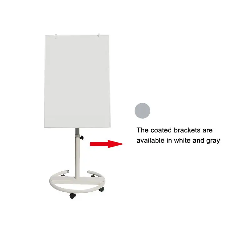 36x24 inches Four Legs Stand Flip Chart Easel Adjustable Height Mobile Dry Erase Board Portable Magnetic Whiteboard on Wheels
