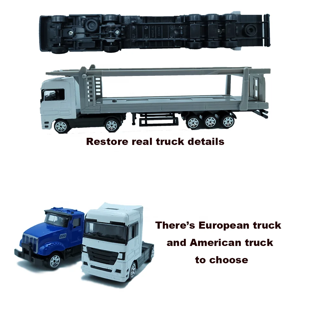 On Sale Truck Car Toy Alloy Die-cast Toys Double-decker Flatbed Truck Customizable Truck Toy for Kids