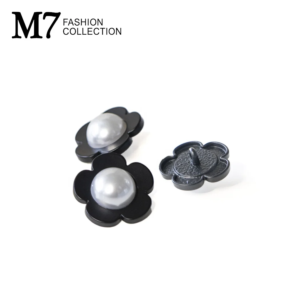 MS31187 оптовая продажа OEM ODM Цветочные металлические жемчужные пуговицы