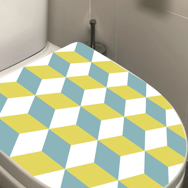 wholesale 3d waterproof removable vinyl sticker customized design home decorative toilet seat sticker for bathroom