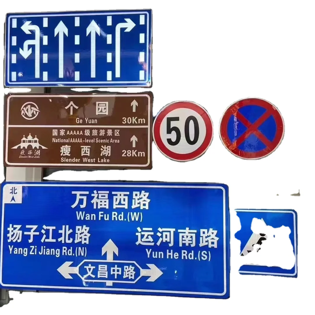 3M Reflective Film Traffic Signs Custom Decorative Outdoor Road Aluminum Sign Round Octagon Triangle Signs