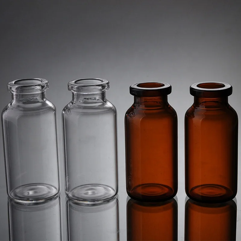 clear glass injection vials