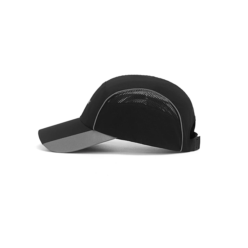 High Quality Quick Dry Running Sports Hats Gray Black Custom Cheap Baseball Cap With Breathable Mesh