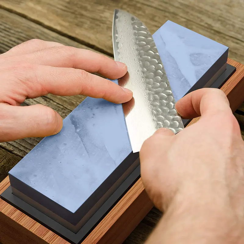 double sided grit 1000# 3000# professional whetstone knife sharpener sharpening grinding stone with non-slip base