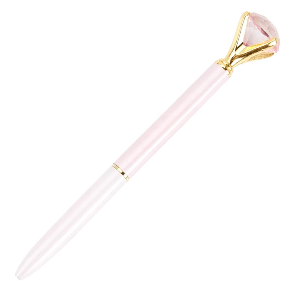 light flashing diamond top metal gift ball pen