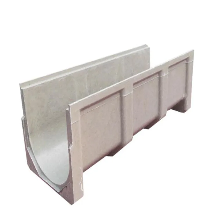 Outdoor U Shape resin concrete High quality plastic Linear drainage channel for ditch