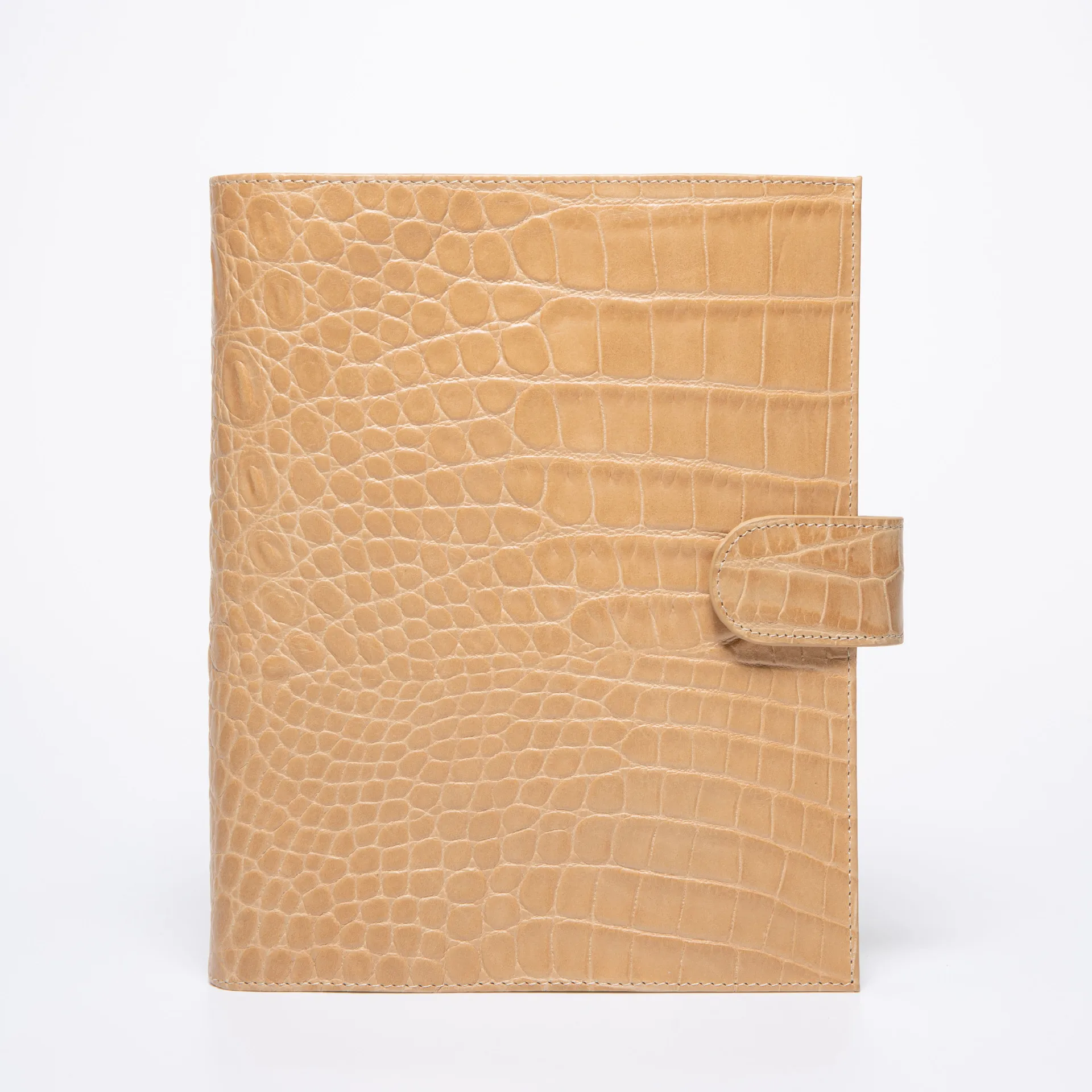 Topm quality genuine leather custom journal leather diary with 6 rings