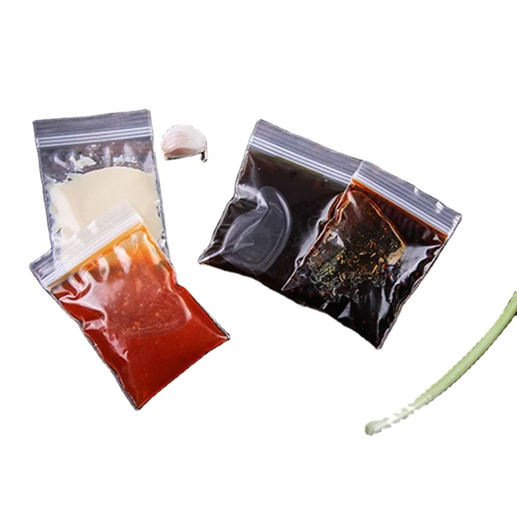 Plastic Packaging 7*10 Thickened Transparent sealed Zip Lock Bags Takeaway Seasoning sealed Bags Beverage Liquid Special Bag